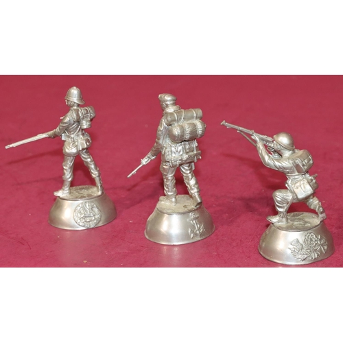 649 - 3 Charles C Stadden unpainted metal soldier figures 