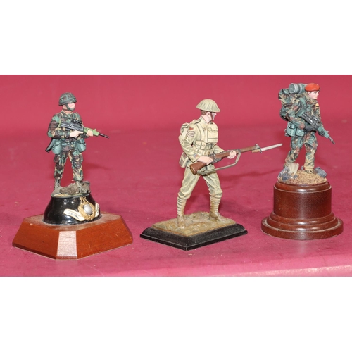 651 - 3 Charles C Stadden painted metal military figures 