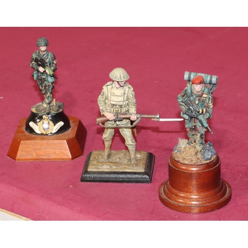 651 - 3 Charles C Stadden painted metal military figures 