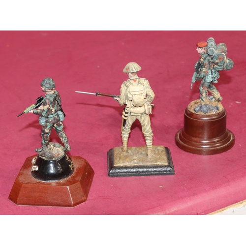 651 - 3 Charles C Stadden painted metal military figures 