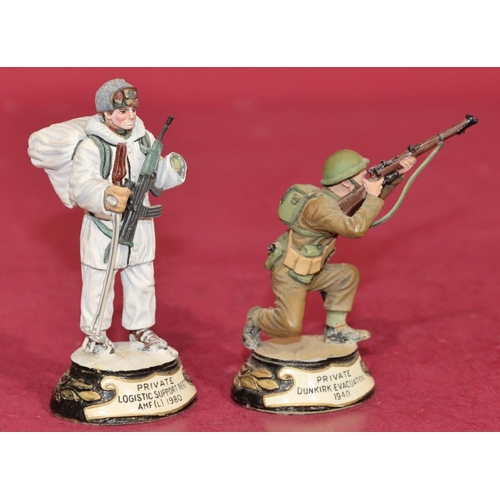 653 - 2 Charles C Stadden painted metal military figures 