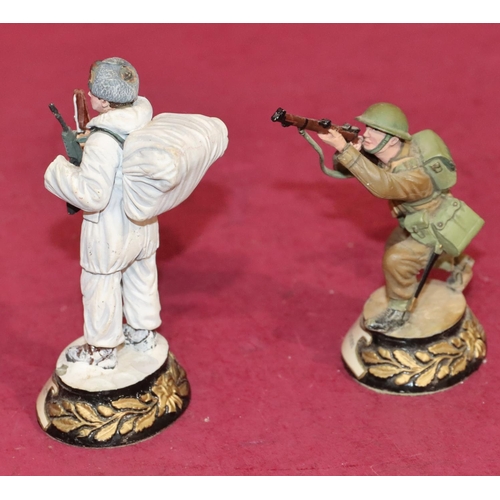 653 - 2 Charles C Stadden painted metal military figures 