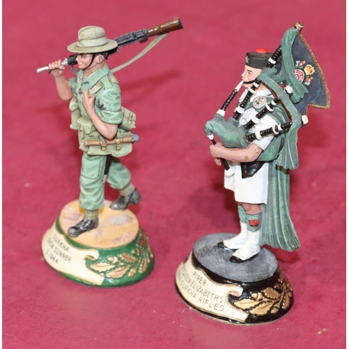 654 - 2 Charles C Stadden painted metal military figures 