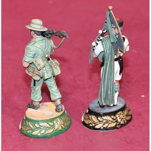 654 - 2 Charles C Stadden painted metal military figures 