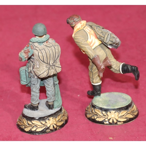 655 - 2 Charles C Stadden  painted metal military figures 