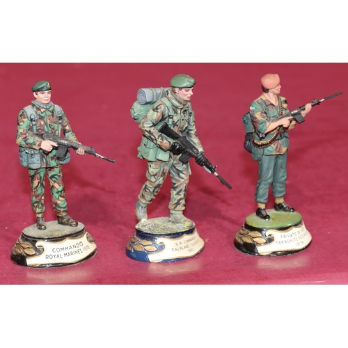 657 - 3 Charles C Stadden hand painted metal military figures 