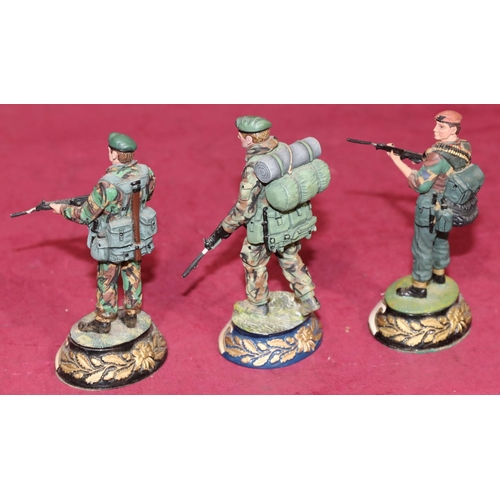 657 - 3 Charles C Stadden hand painted metal military figures 