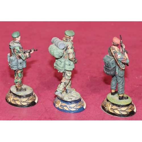 657 - 3 Charles C Stadden hand painted metal military figures 