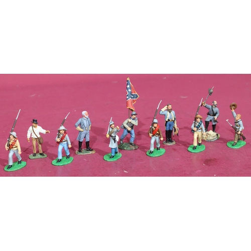 698 - A set of 6 King & Country lead figures American Civil War (unboxed) and 5 W Britain lead figures Ame... 