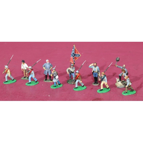 698 - A set of 6 King & Country lead figures American Civil War (unboxed) and 5 W Britain lead figures Ame... 