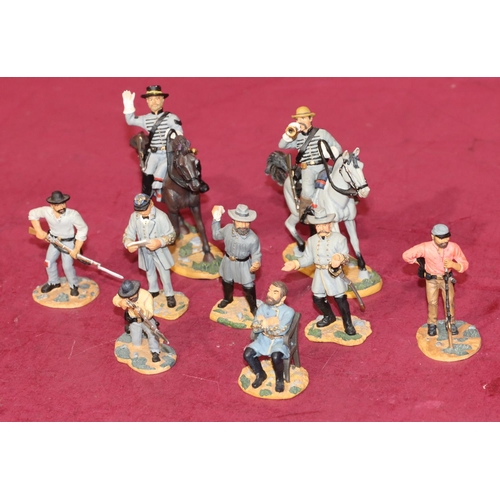 699 - 9 W Britain lead figures American Civil War with 2 on Horseback, circa 2002/3 and 2003 (9)