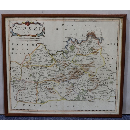 759 - Robert Morden antique hand-coloured map, , 