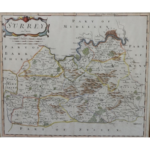 759 - Robert Morden antique hand-coloured map, , 