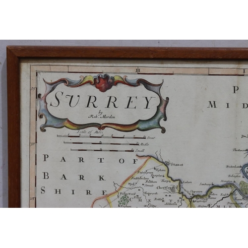 759 - Robert Morden antique hand-coloured map, , 