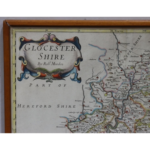 760 - Robert Morden antique hand-coloured map,   