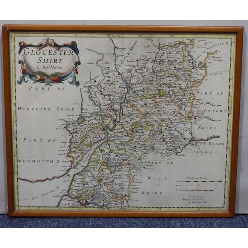 760 - Robert Morden antique hand-coloured map,   