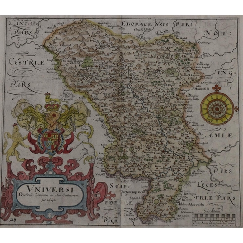 764 - 2 early Continental coloured maps, 