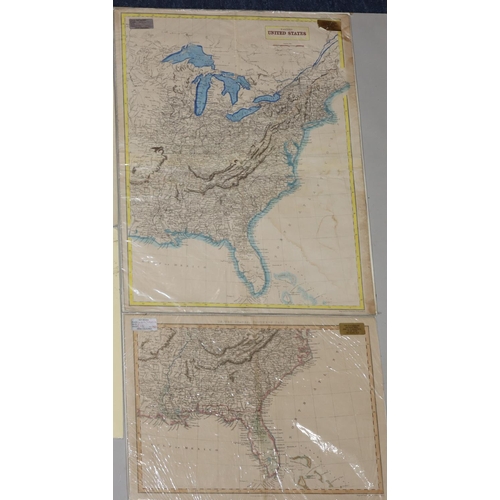 766 - 6 American coloured maps, all mounted but unframed, largest 52cm x 40cm (6)