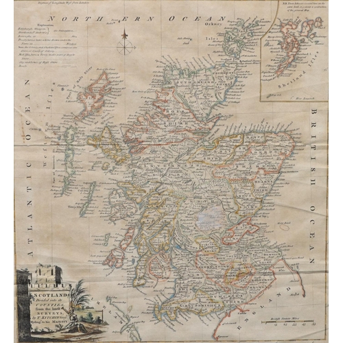 768 - Alex Hogg 19th Century hand-coloured map 