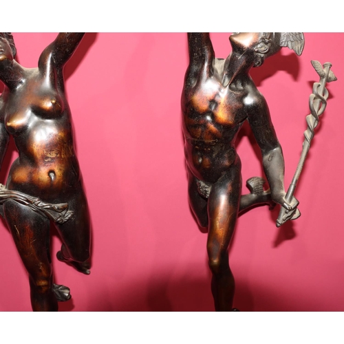 781 - A pair of 19th Century large bronze figures 