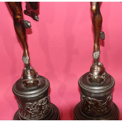 781 - A pair of 19th Century large bronze figures 