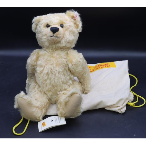 800 - A modern Steiff teddy bear, 32cm high with original bag