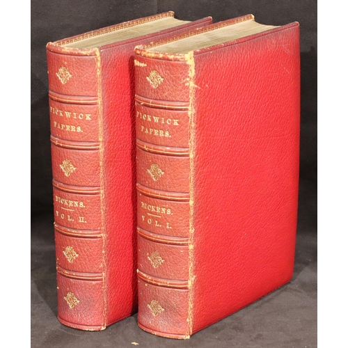 803 - A pair of red leather Limited Edition books, 