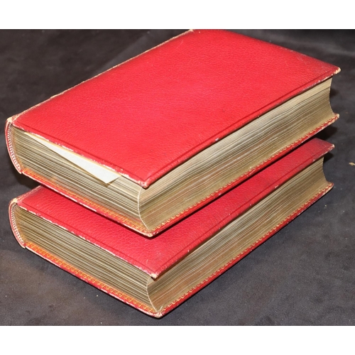 803 - A pair of red leather Limited Edition books, 