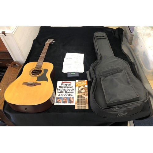 7003 - A Tanglewood 6 string guitar, Model No: TW28SN, serial no: 1074:01379 with zipped case and Yamaha YT... 