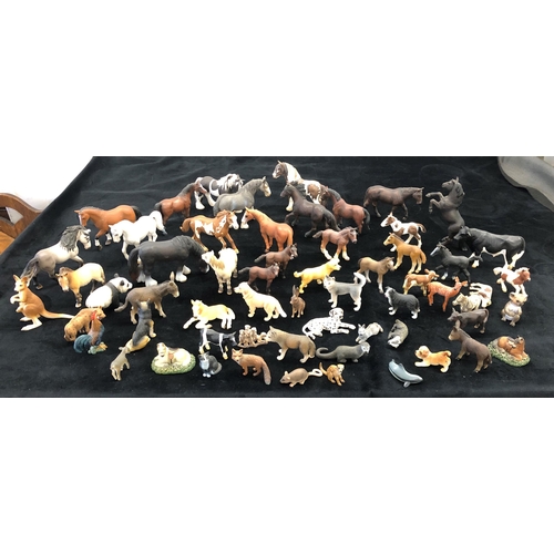 7004 - A quantity of mostly Schleich model horses, ponies, donkey, cow, dogs etc (approx. 60)