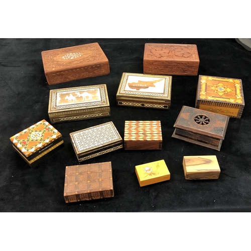 7014 - A quantity of various trinket boxes. (12)