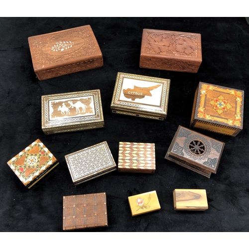 7014 - A quantity of various trinket boxes. (12)