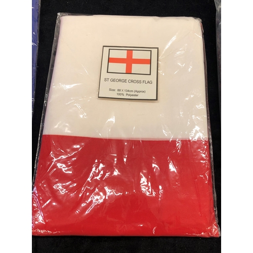 7019 - A St George flag, 88 x 134cm, 5 Confederate flags, a Bonnie Blue flag and an England Euro 96 Officia... 