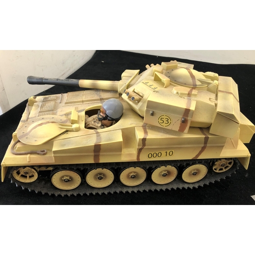 7048 - An HM Armed Forces scale model  tank,  9 Action figures all in camouflage and various accessories, a... 