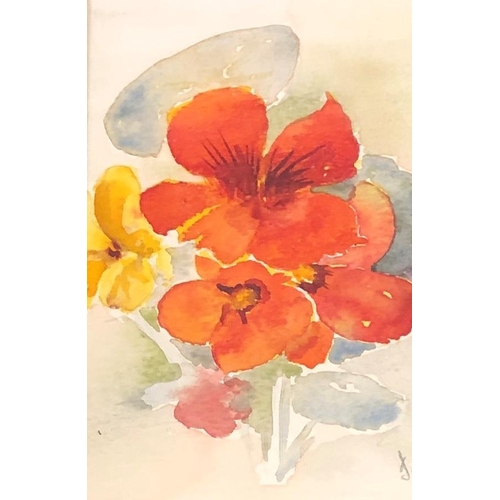 7075 - Celia Russell print still life of flowers, Symphony, 39.5 x 25.5cm in gilt frame and 4 other framed ... 