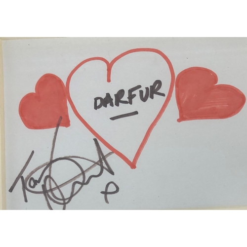 7078 - 2 drawings drawn for the charity Kids for Kids Drawn to Darfur, by Tara Palmer-Tomkinson and Prue Le... 