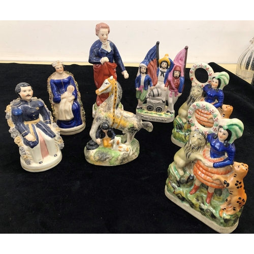 7107 - 7 reproduction Staffordshire style figurines.