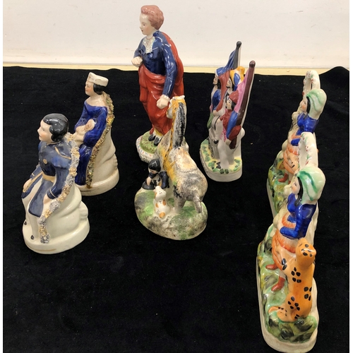 7107 - 7 reproduction Staffordshire style figurines.