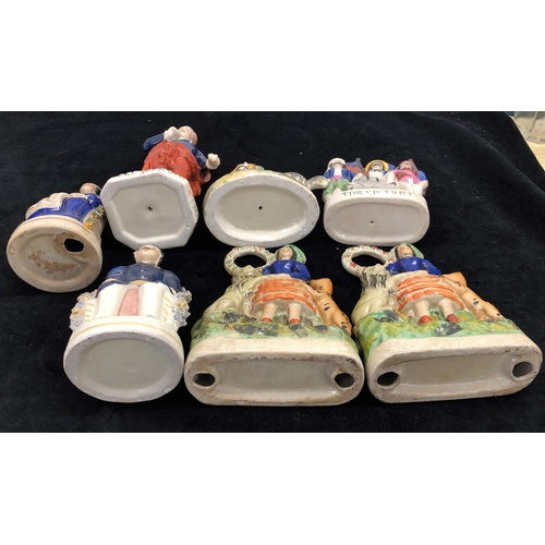 7107 - 7 reproduction Staffordshire style figurines.