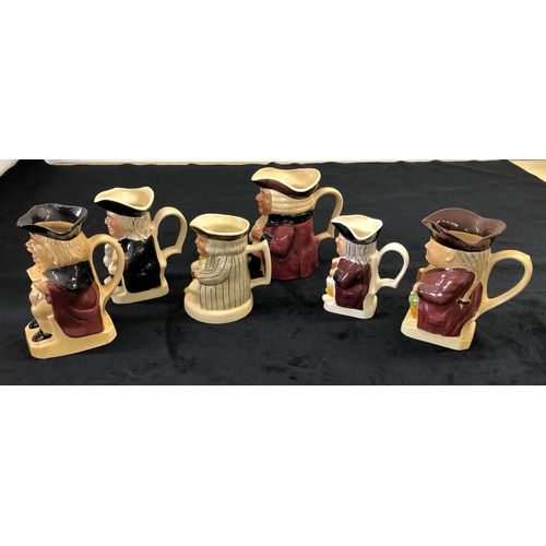 7152 - 6 modern reproduction Wood & Sons Toby jugs, tallest 18.5cm high. (6)