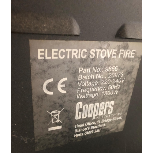 7190 - A Cooper of Stortford portable electric stove heater with original instructions, numbered 9856, 38cm... 