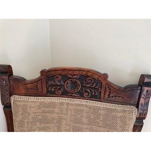 7225 - A pair of Victorian walnut armchairs, height 103cm, width 68cm. This item is not held by PF Windiban... 