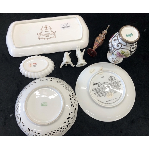 7129 - A Staffordshire Crown Bone china Pagoda rectangular dish and a quantity of various other china.