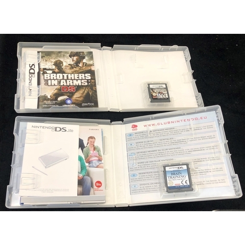 7016 - A Nintendo DS Lite in black  serial no. UEF14769710 with case,  a Nintendo DS Lite in pink, serial n... 