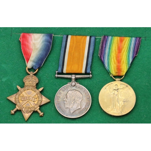 393 - A set of 3 WWI military medals, 1914/18 medal, War Medal and 1914-15 Star 3075 Pte.A.Hall. R.A.M.C.