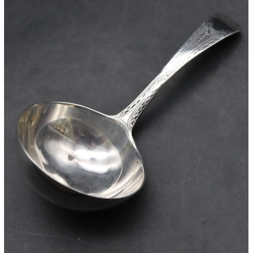 234 - A George III silver caddy spoon with round bulbous bowl, London 1791, maker's mark RC