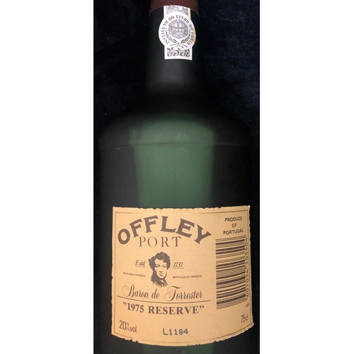 8009 - A bottle of Offey Reserve Port, Baron de Forrester 1975, numbered 17992.