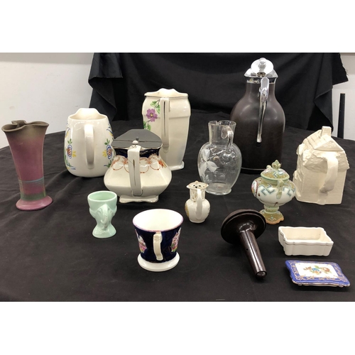 8071 - A quantity of various jugs, 1 novelty teapot, 1 vase etc.