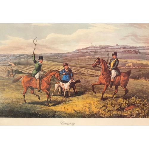 8105 - A set of 4 coloured hunting prints, 