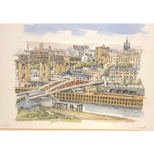 8332 - 3 limited edition watercolours by Geoffrey Lockey (British, 20thC), 